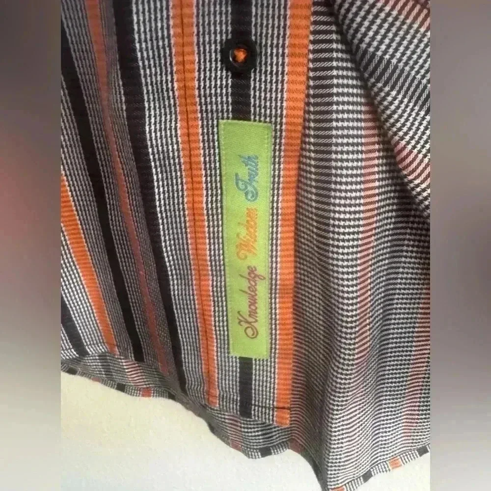 Robert Graham Button Down Dress Shirt Men's Long Sleeve Stripe Size M - Picture 14 of 16